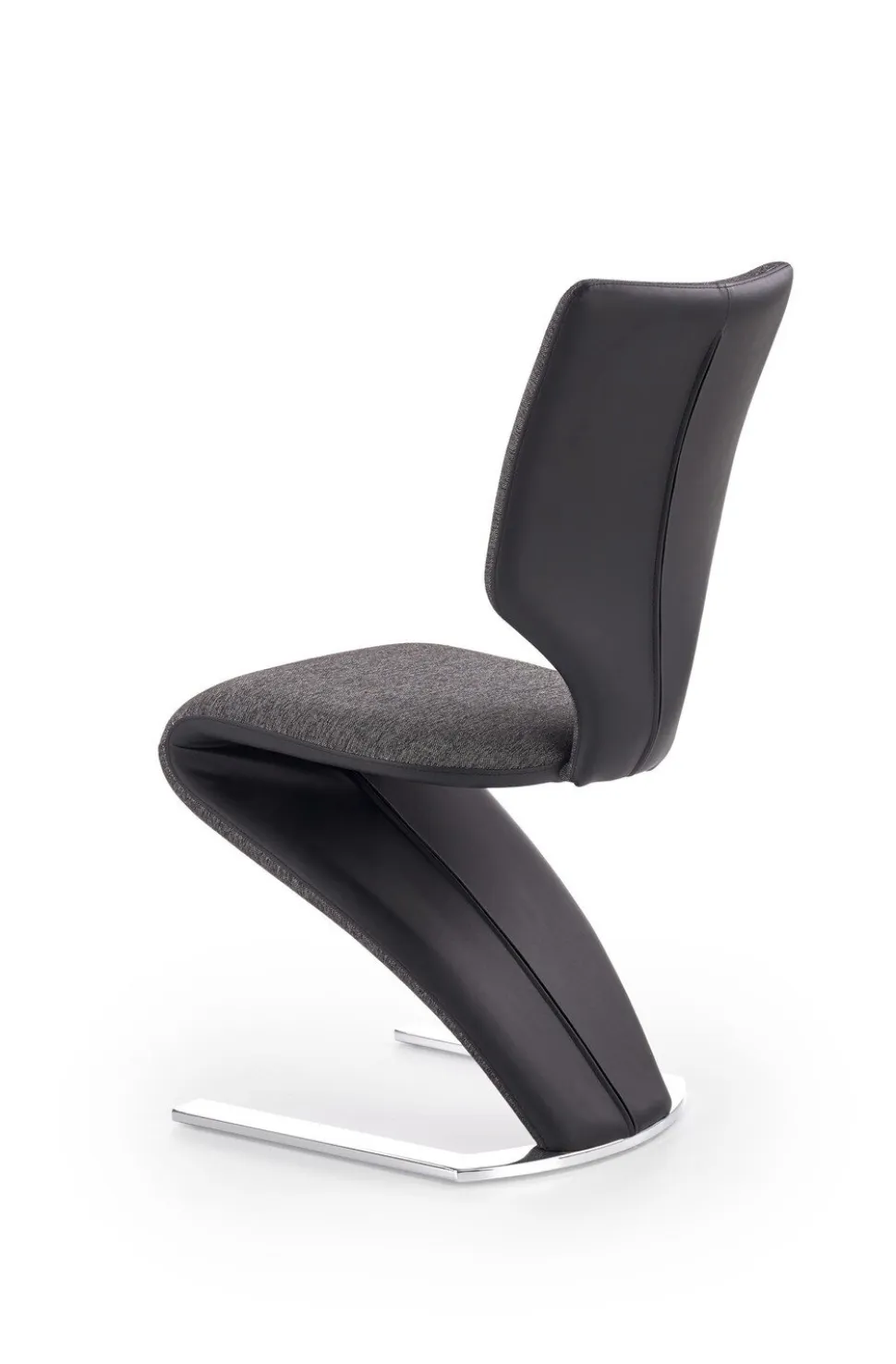 Krzesło Missisipi czarne/szare/chrom