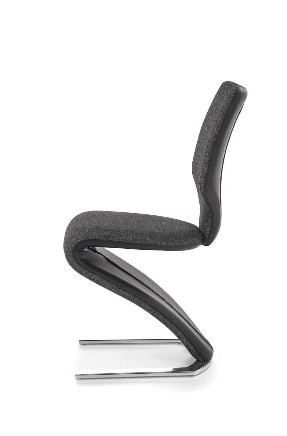 Krzesło Missisipi czarne/szare/chrom