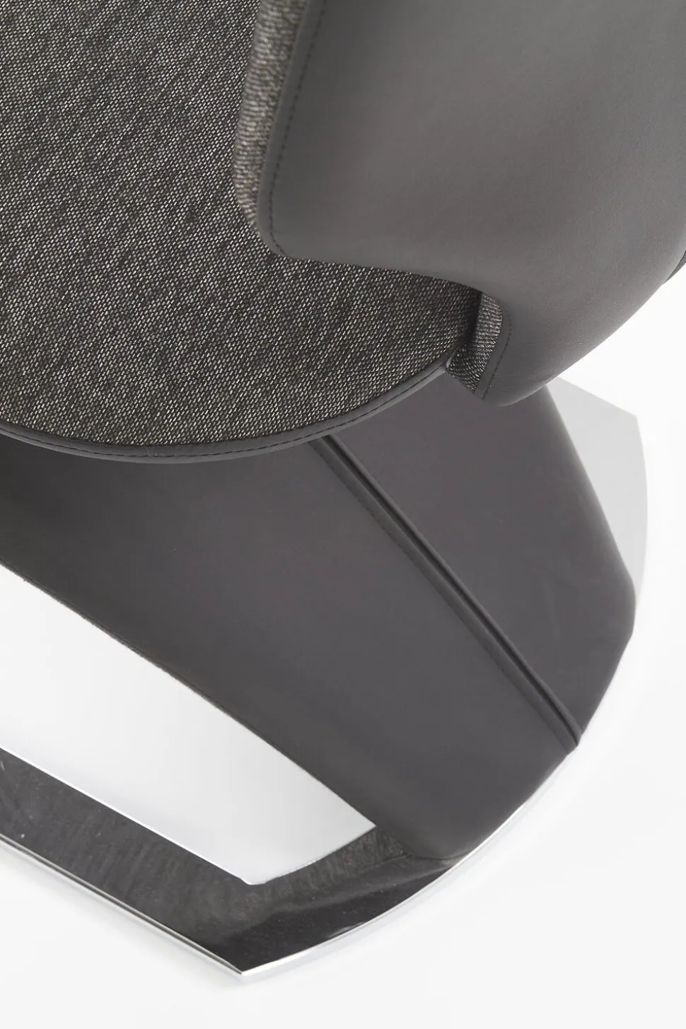 Krzesło Missisipi czarne/szare/chrom