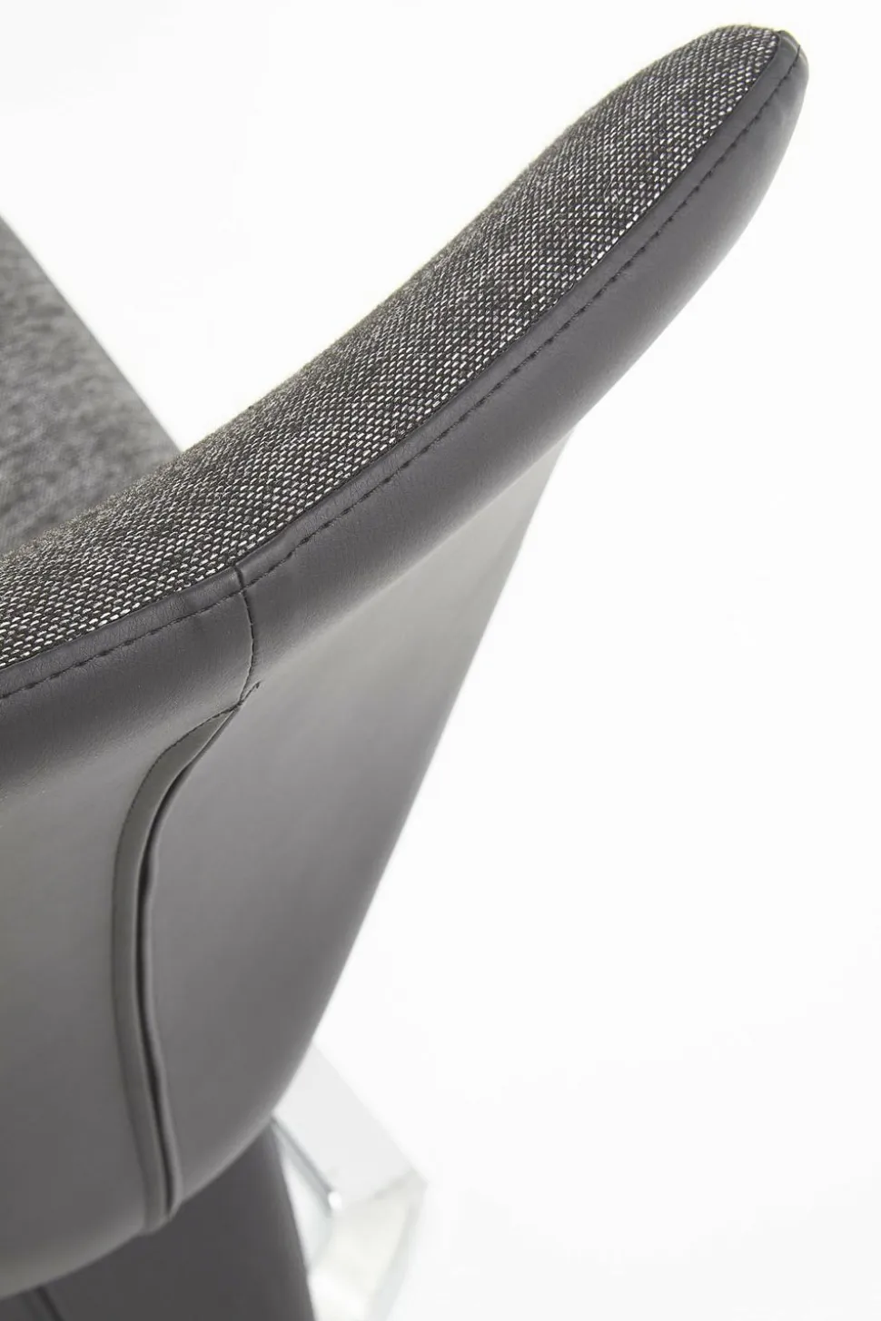 Krzesło Missisipi czarne/szare/chrom