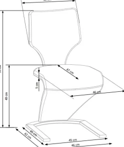 Krzesło Missisipi czarne/szare/chrom