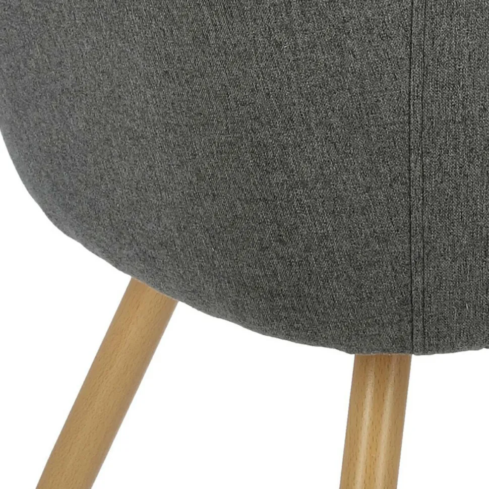 Krzesło Molto szare ciemne tapicerowane