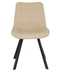 Krzesło Moly velvet beżowe czarne nogi