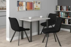 Krzesło Moly velvet czarne czarne nogi