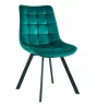 Krzesło Moly velvet zielone czarne nogi