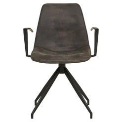 Krzesło Monaco Arm obrotowe szare  vintage/ czarne