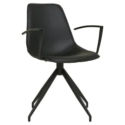 Krzesło Monaco Arm obrotowe czarne PU/ czarne