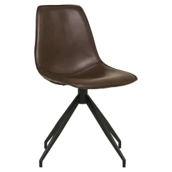 Krzesło Monaco obrotowe brązowe ciemne PU/ czarne