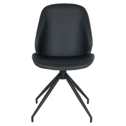 Krzesło Monte Carlo obrotowe czarne PU/  czarne