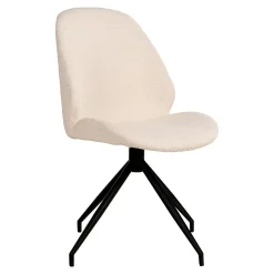 Krzesło Monte Carlo obrotowe białe  boucle/ czarne