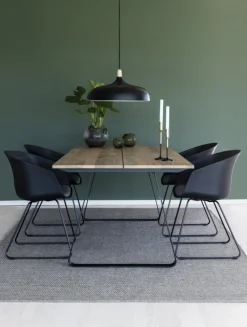 Krzesło Moon 40 Czarne/ Szara poduszka z tworzywa