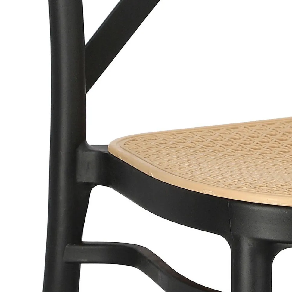 Krzesło Moreno czarne z tworzywa