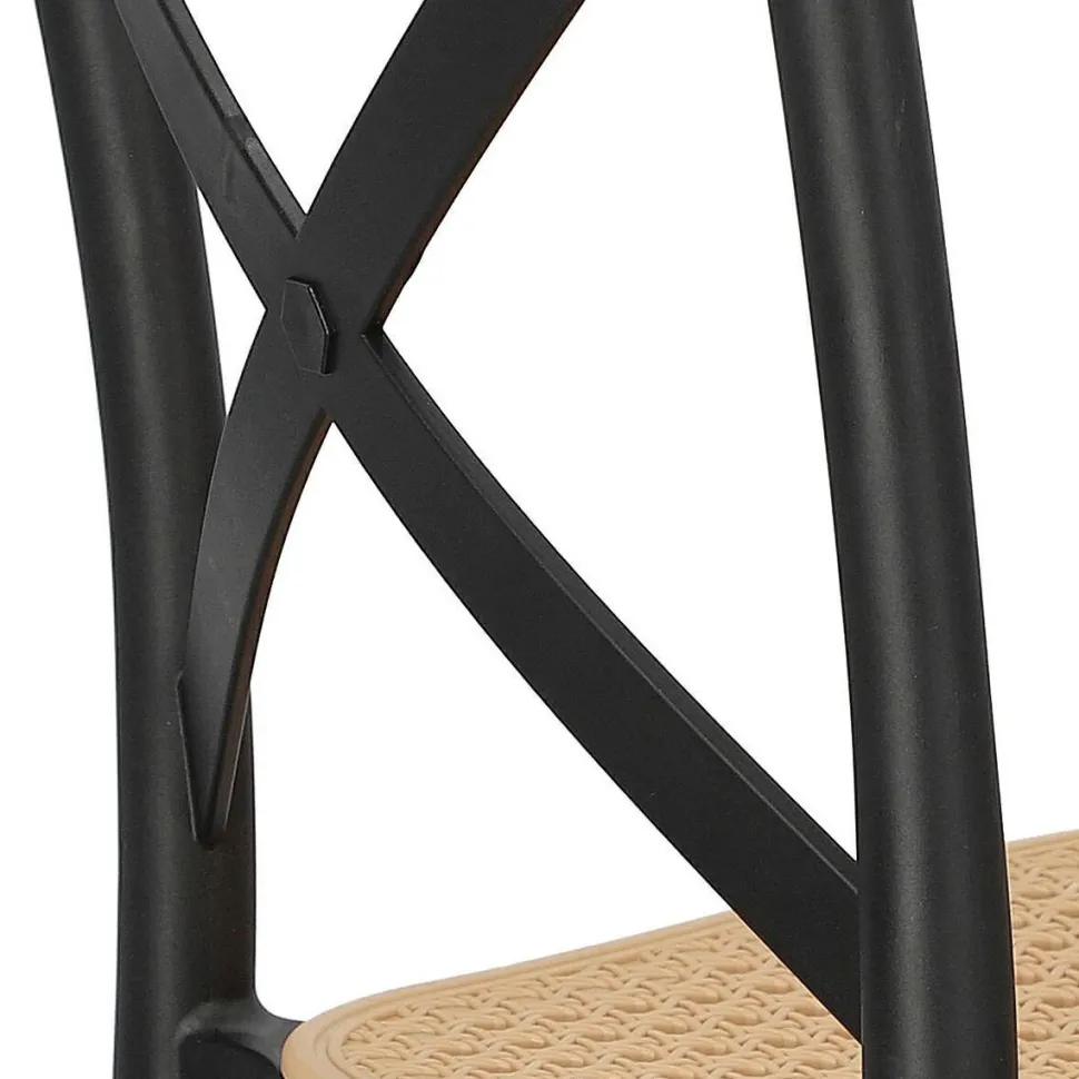 Krzesło Moreno czarne z tworzywa