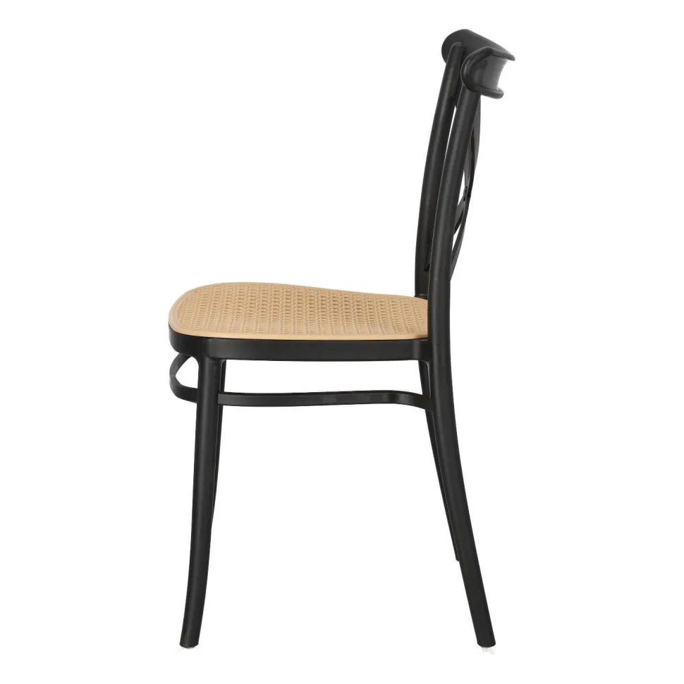 Krzesło Moreno czarne z tworzywa