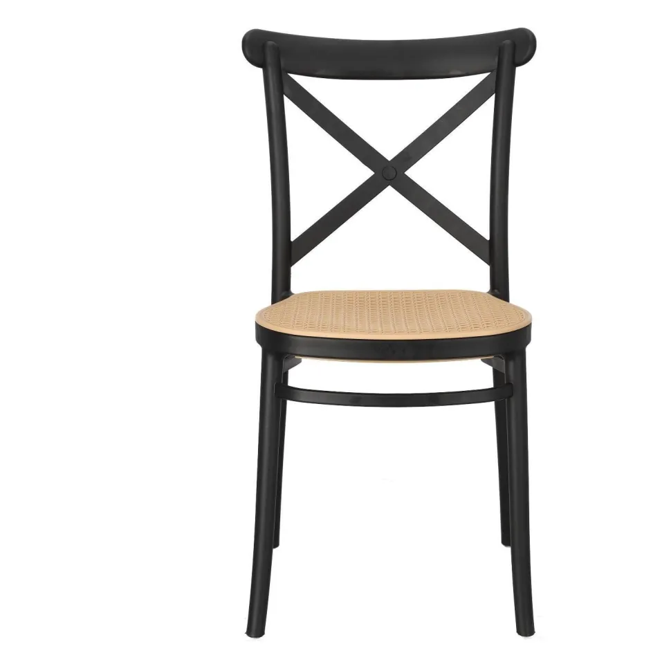 Krzesło Moreno czarne z tworzywa