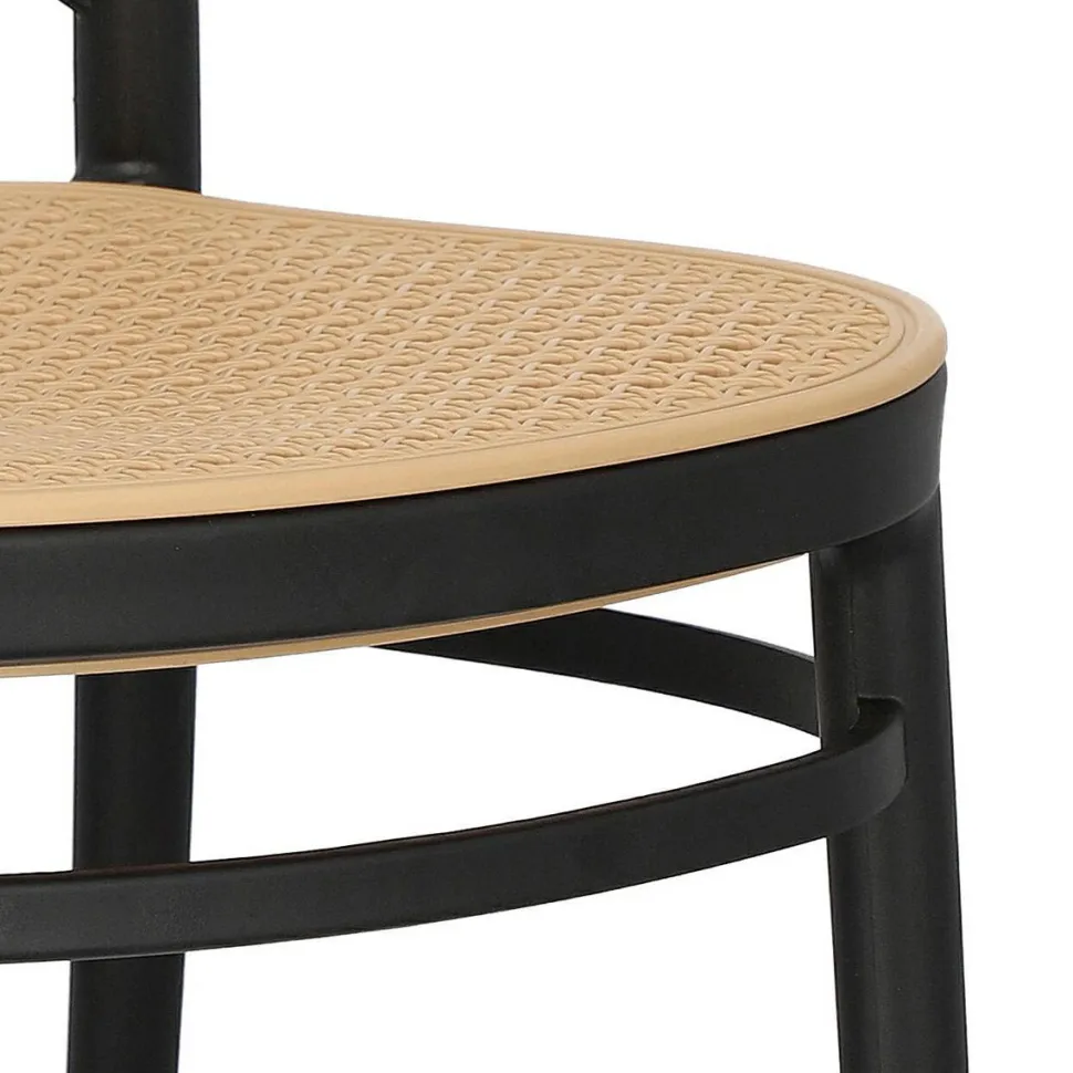 Krzesło Moreno czarne z tworzywa