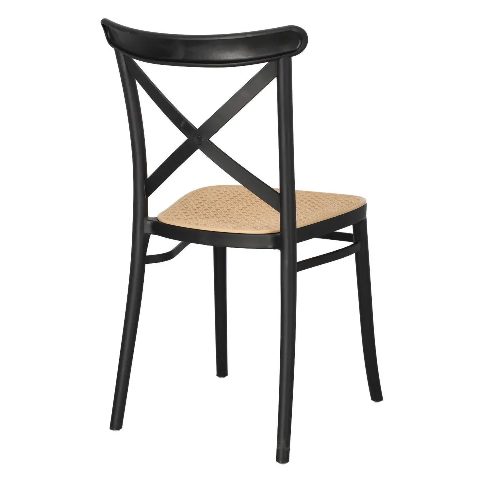Krzesło Moreno czarne z tworzywa