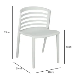 Krzesło Muna białe z tworzywa
