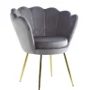 Krzesło muszelka Fiona VIC szara
