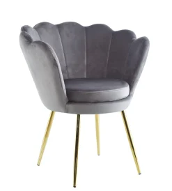 Krzesło muszelka Fiona VIC szara