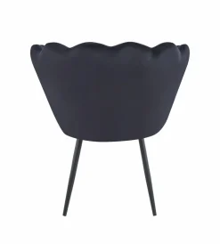 Krzesło muszelka Fiona VIC czarny/nogi czarne