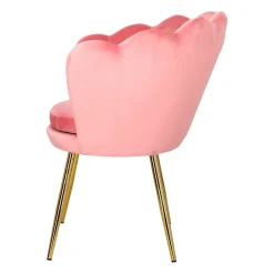 Krzesło muszelka Fiona VIC różowy jasny