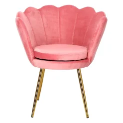 Krzesło muszelka Fiona VIC różowy jasny
