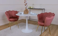 Krzesło muszelka Fiona VIC różowy jasny