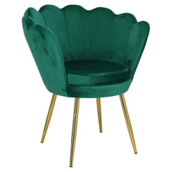 Krzesło muszelka Fiona VIC zielona