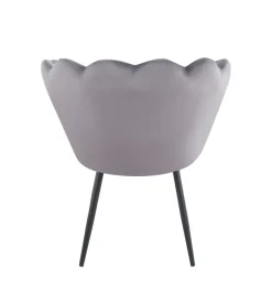 Krzesło muszelka Fiona VIC szary/nogi czarne
