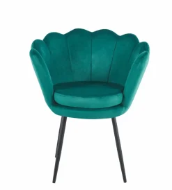 Krzesło muszelka Fiona VIC zielony/nogi czarne