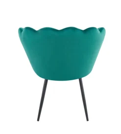 Krzesło muszelka Fiona VIC zielony/nogi czarne