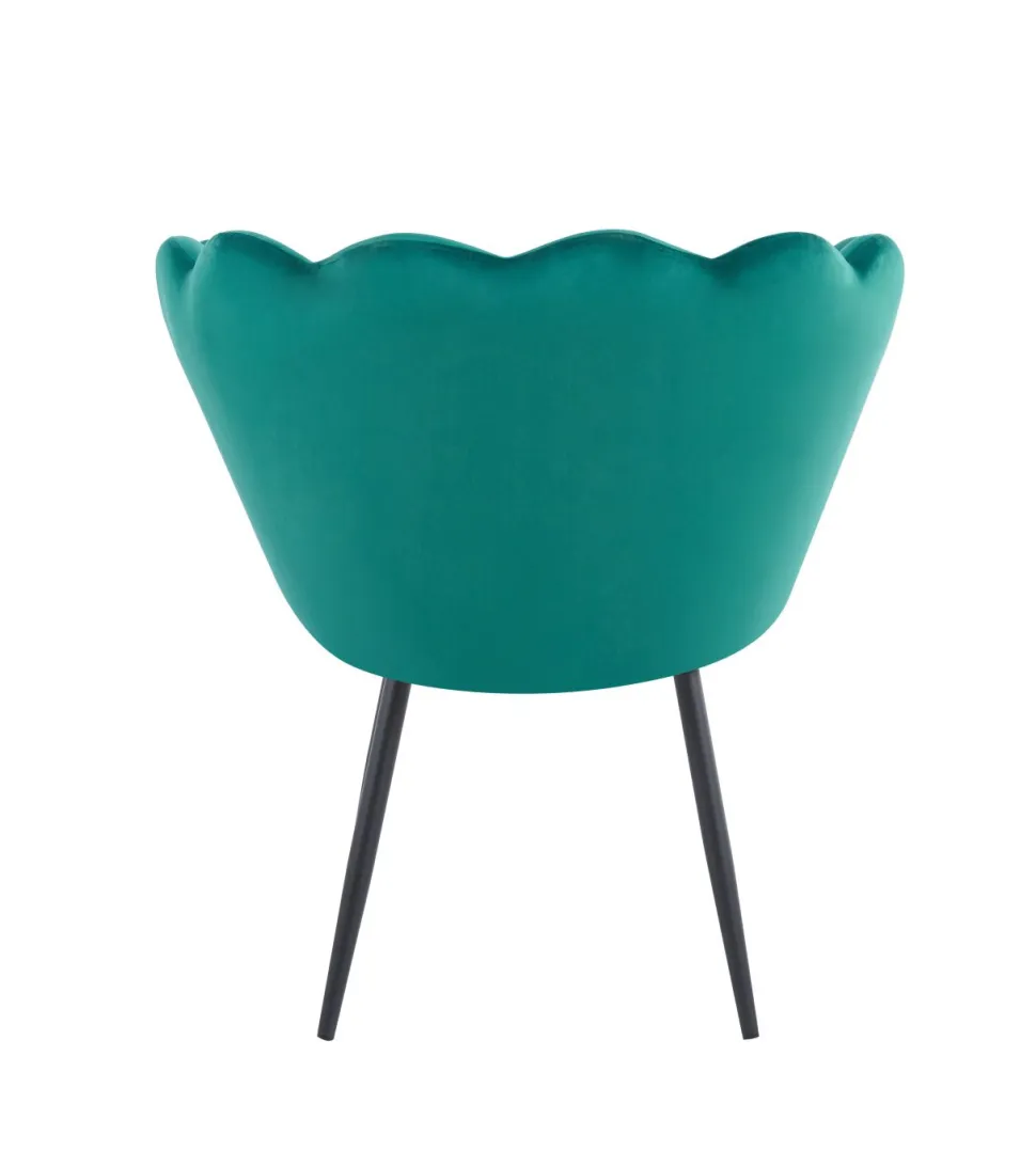 Krzesło muszelka Fiona VIC zielony/nogi czarne