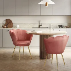 Krzesło muszelka Florencja VIC różowe