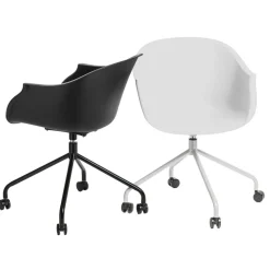 Krzesło na kółkach Roundy białe obrotowe