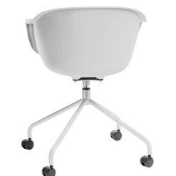 Krzesło na kółkach Roundy białe obrotowe