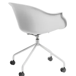 Krzesło na kółkach Roundy białe obrotowe