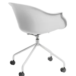 Krzesło na kółkach Roundy białe obrotowe