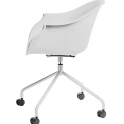 Krzesło na kółkach Roundy białe obrotowe