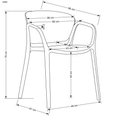 Krzesło Nadine musztardowe