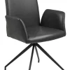 Krzesło Naya czarna eko skóra czarne tapicerowane