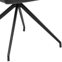 Krzesło Naya czarna eko skóra czarne tapicerowane