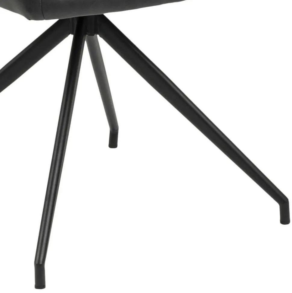 Krzesło Naya czarna eko skóra czarne tapicerowane