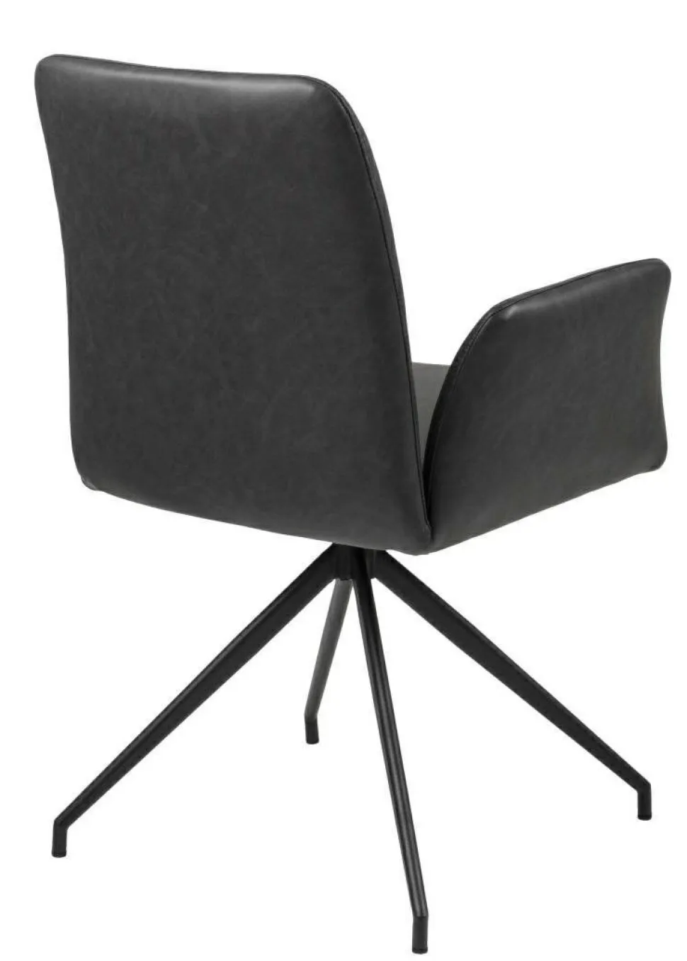 Krzesło Naya czarna eko skóra czarne tapicerowane