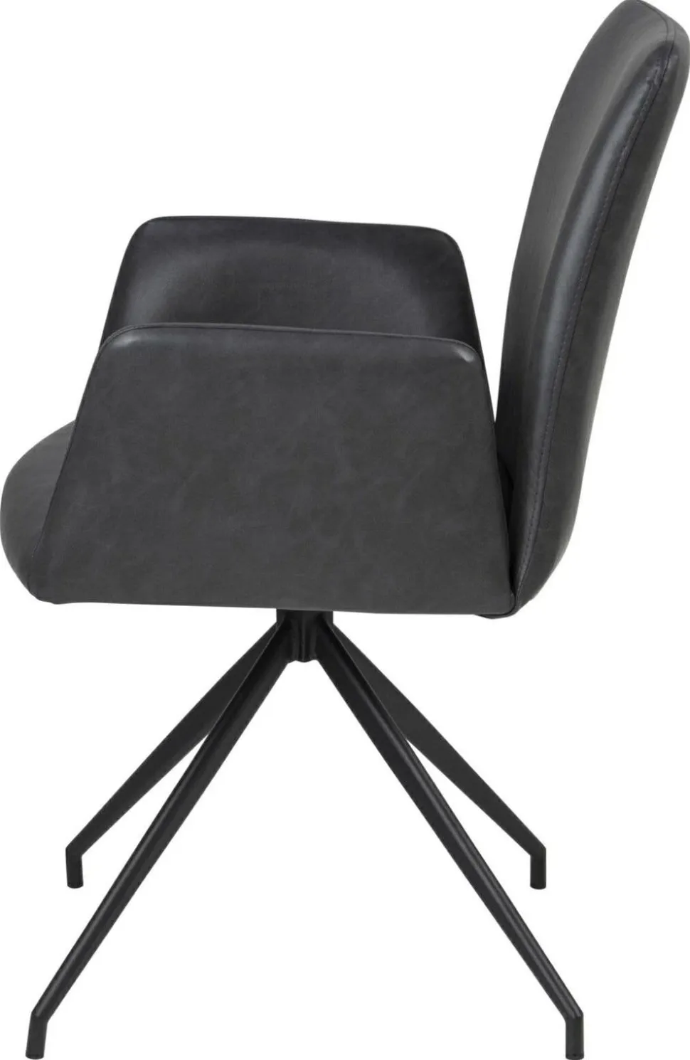 Krzesło Naya czarna eko skóra czarne tapicerowane