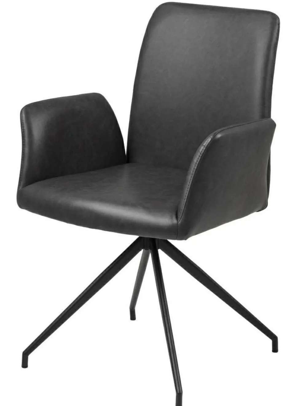Krzesło Naya czarna eko skóra czarne tapicerowane