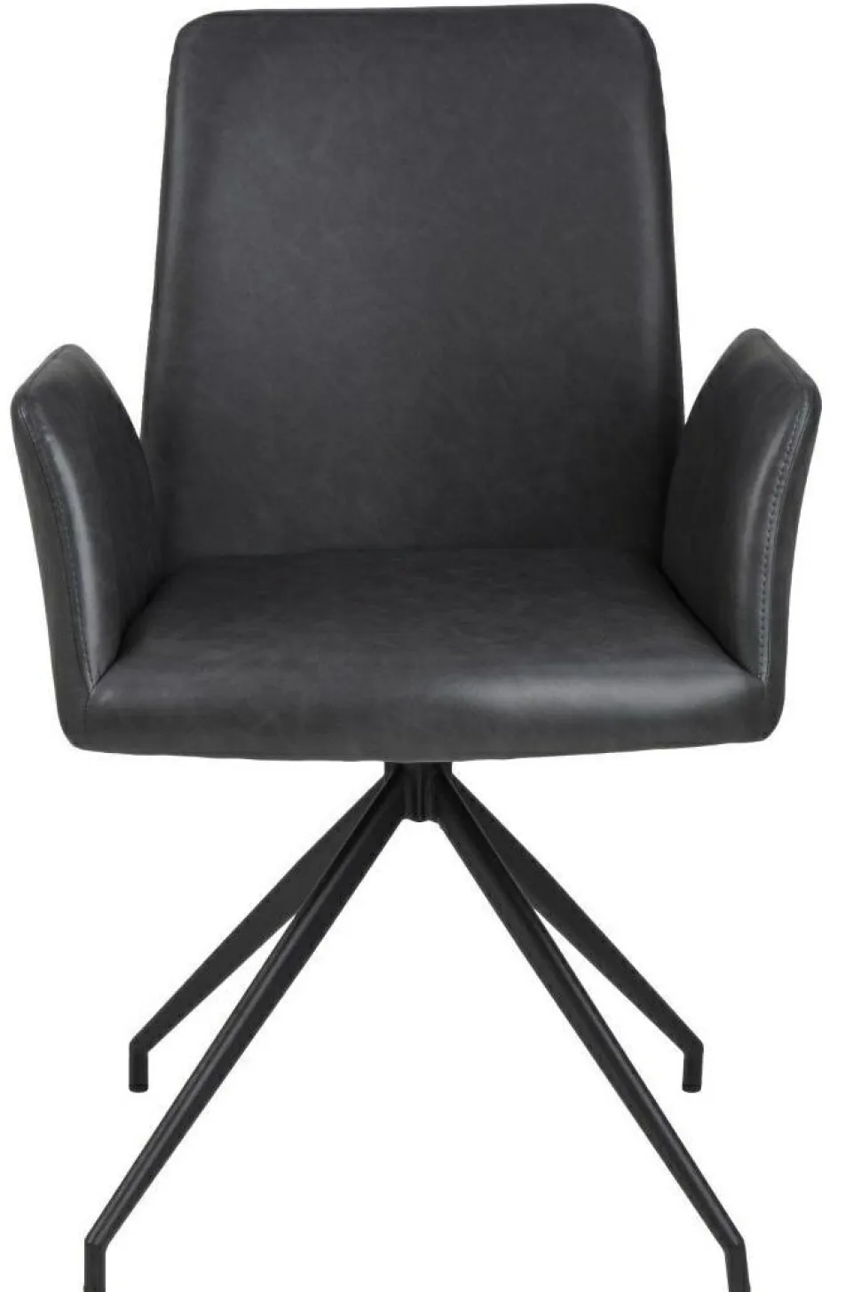Krzesło Naya czarna eko skóra czarne tapicerowane