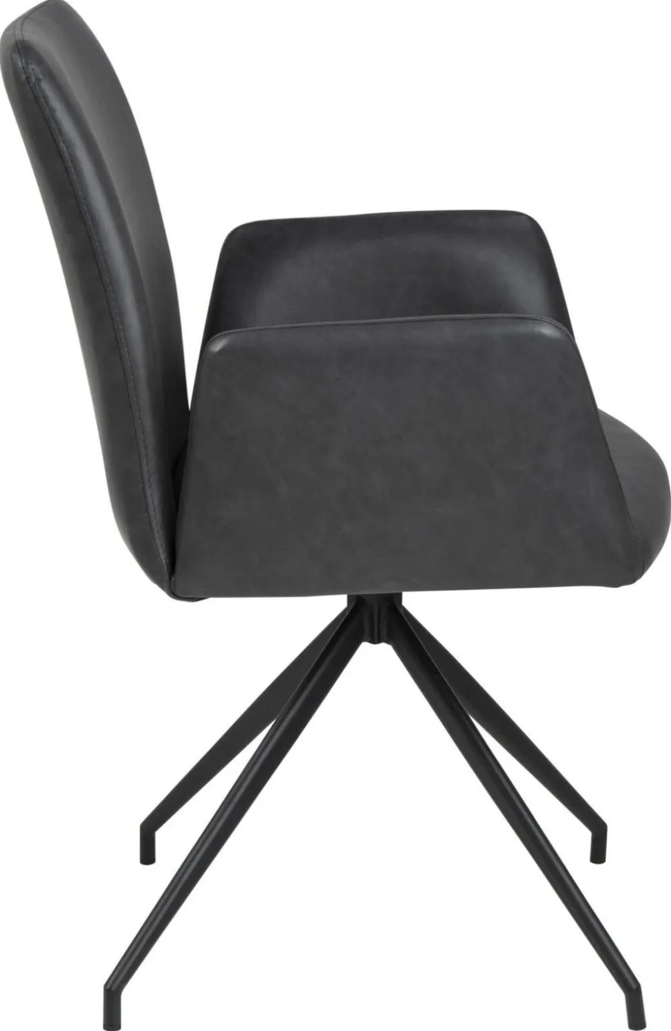 Krzesło Naya czarna eko skóra czarne tapicerowane