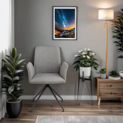 Krzesło Naya dark grey tapicerowane