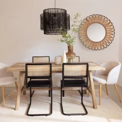 Krzesło Nelson black swing natural/black